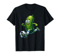 Playful Soccer Pickle Cartoon Goal T-Shirt - Unique Graphic Men Women