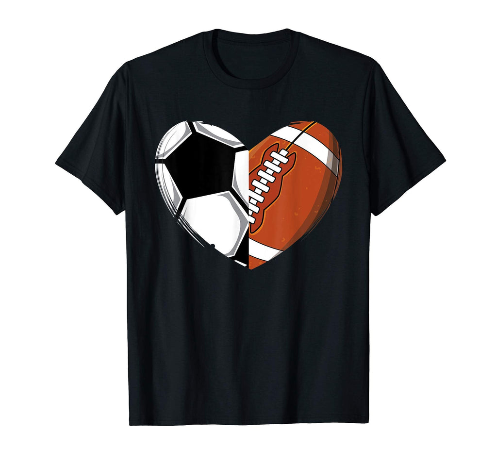 Soccer Heart Football Heart Coach Team T-Shirt - Graphic Print Unisex