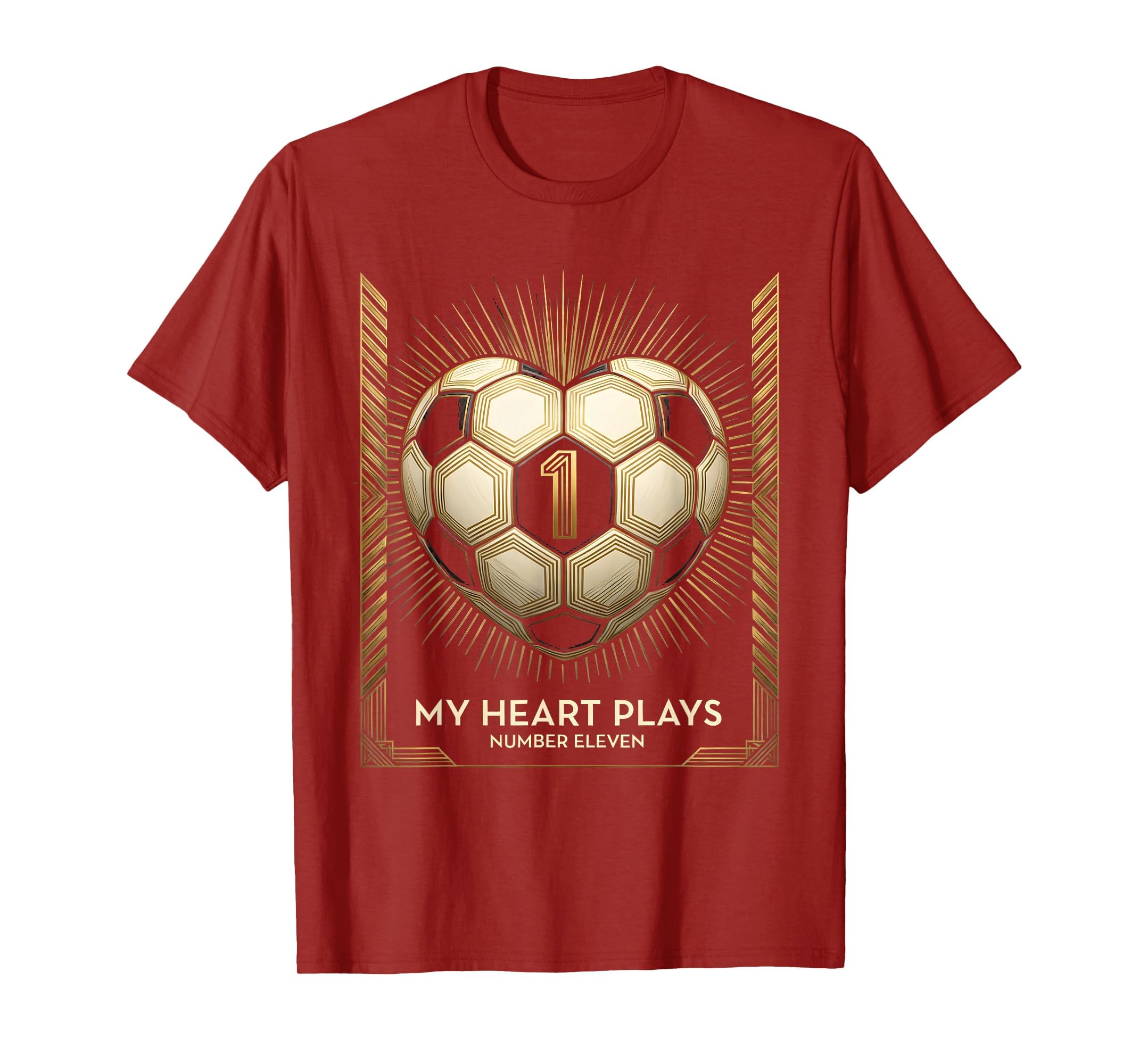 My Heart Plays Number Eleven Soccer Mom T-Shirt - Unique Graphic for Adults