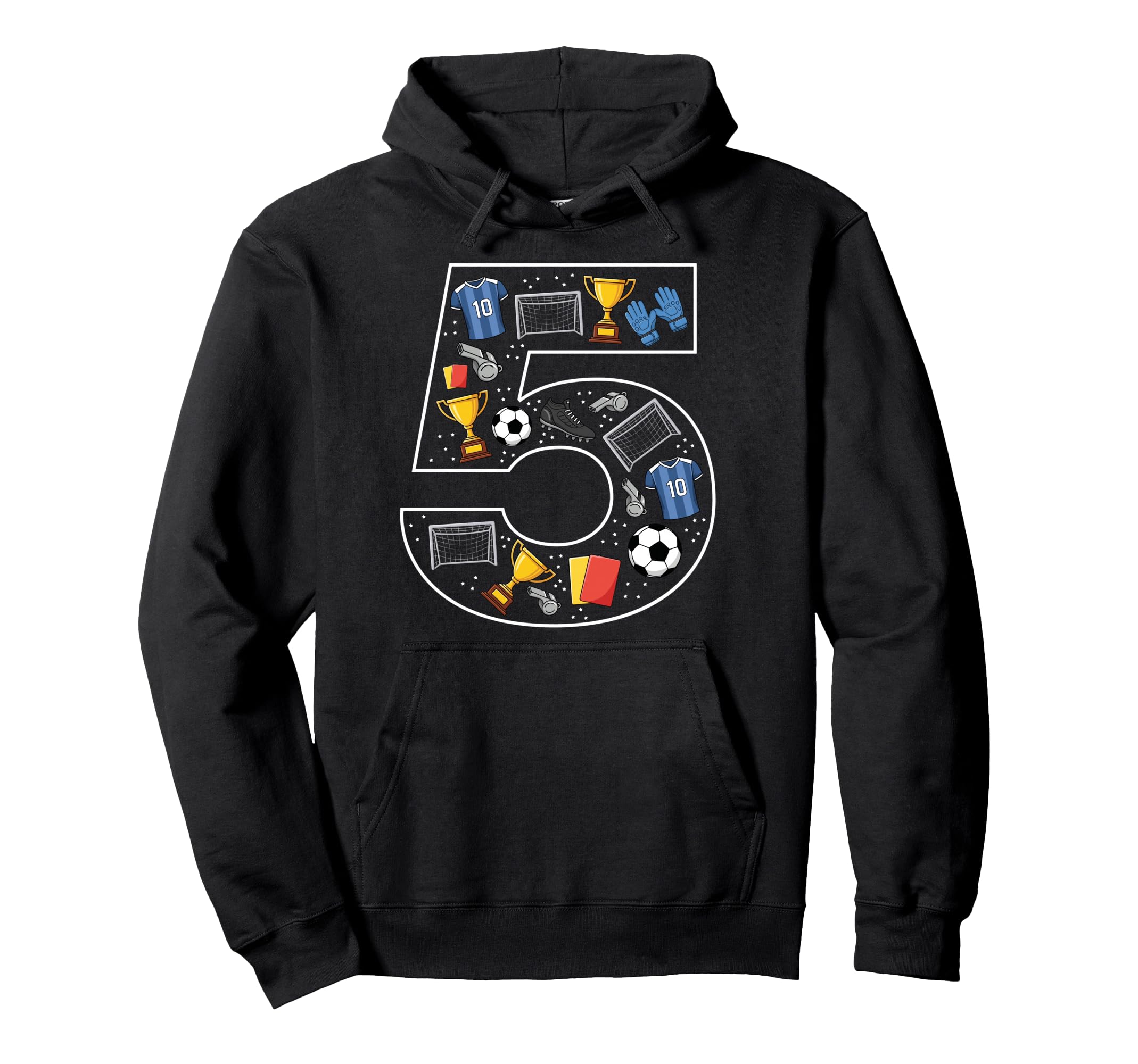 5Th Birthday 5 Year Old Football Hoodie - Aesthetic Graphic Men Women