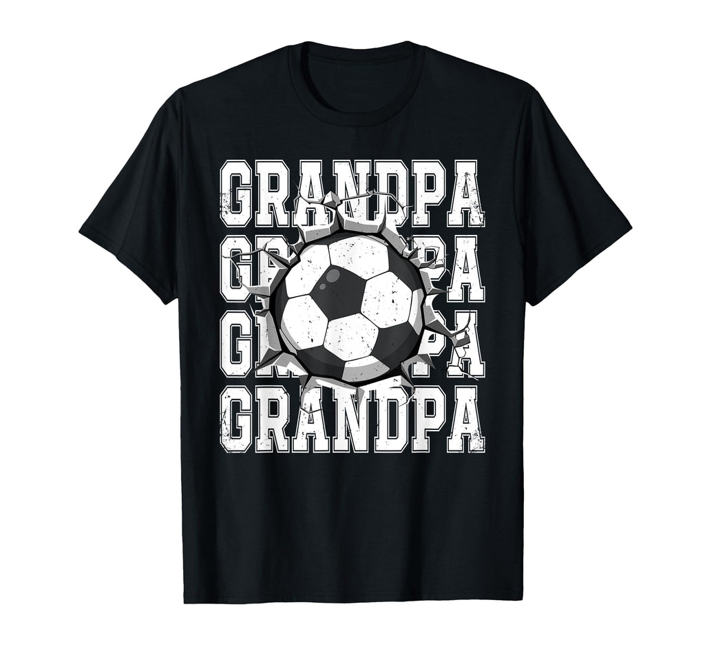Soccer Grandpa Cracked Wall Family T-Shirt - Streetwear Style Unisex