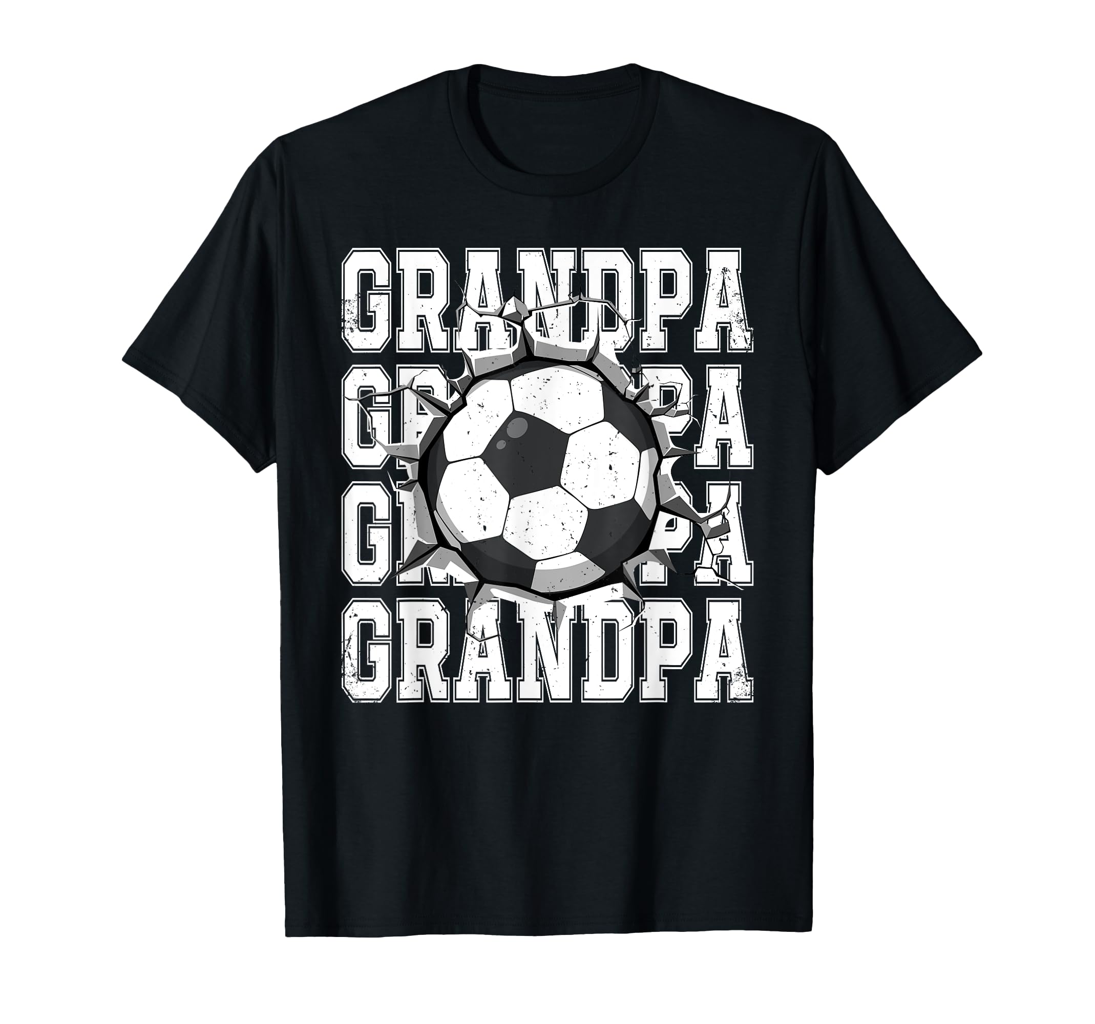Soccer Grandpa Cracked Wall Family T-Shirt - Streetwear Style Unisex