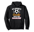 My Favorite Goalie Calls Me Mamaw Hoodie - Minimalist Print for Adults