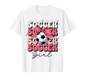 Groovy Soccer Coquette Bow Soccer T-Shirt - Unique Graphic Unisex