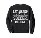 Soccer Football Player Heartbeat Sweatshirt - Casual Everyday Wear Unisex