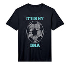 Soccer Its My Dna Football Thumbprint T-Shirt - Graphic Print Unisex