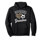 Soccer Grandma Funny Leopard Heart Hoodie - Aesthetic Graphic Men Women