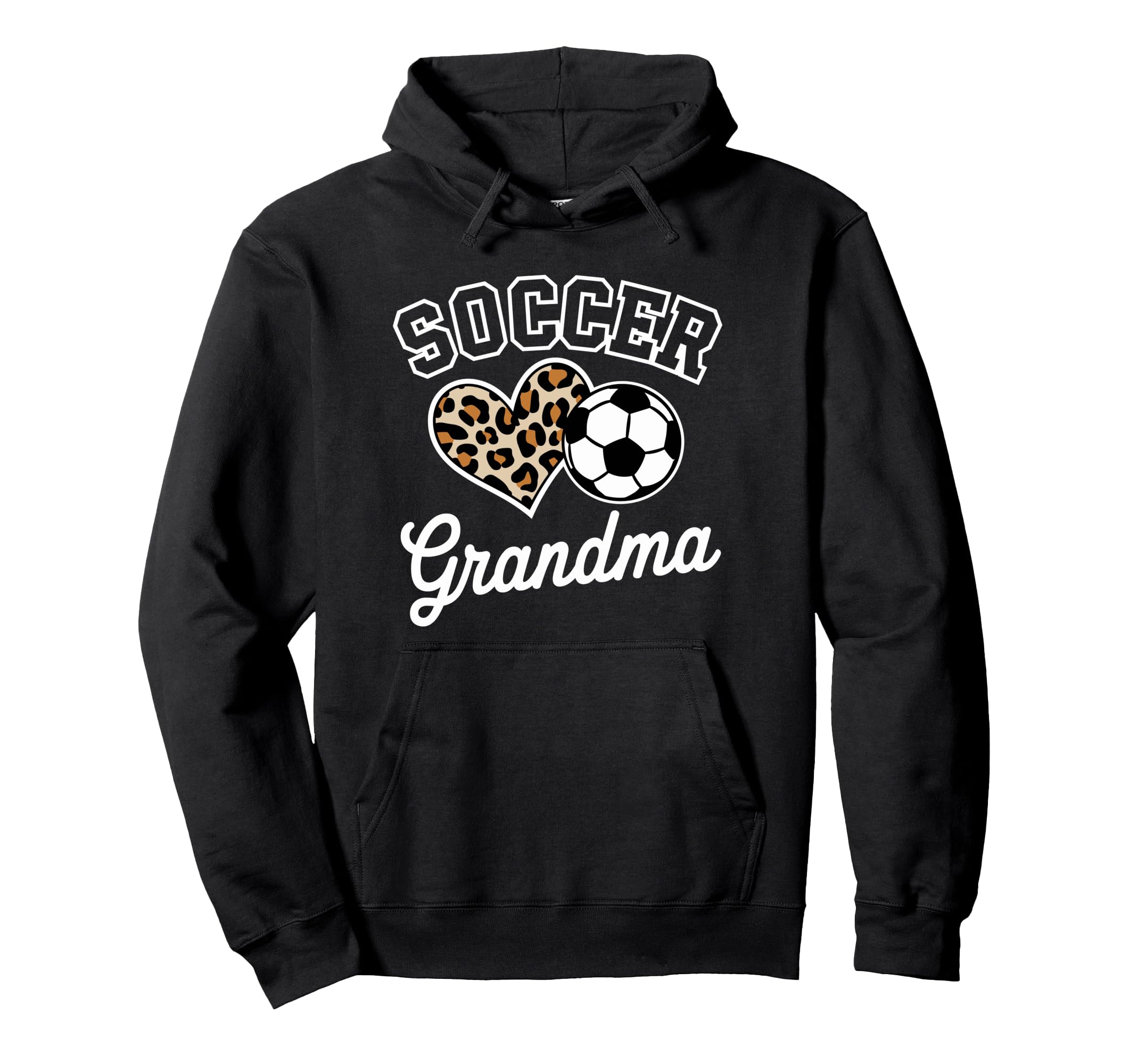 Soccer Grandma Funny Leopard Heart Hoodie - Aesthetic Graphic Men Women