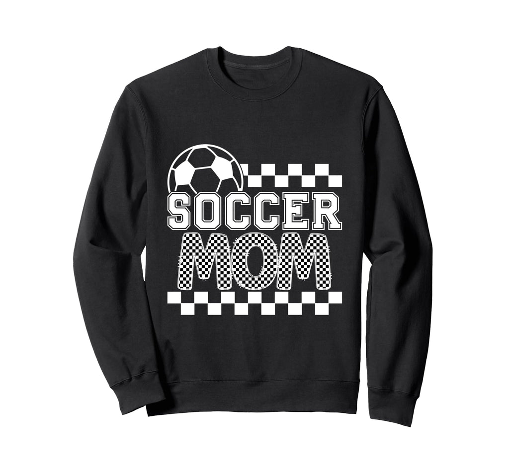 Soccer Mom Checker Checkered Sweatshirt - Trendy Graphic for Adults