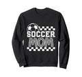Soccer Mom Checker Checkered Sweatshirt - Trendy Graphic for Adults