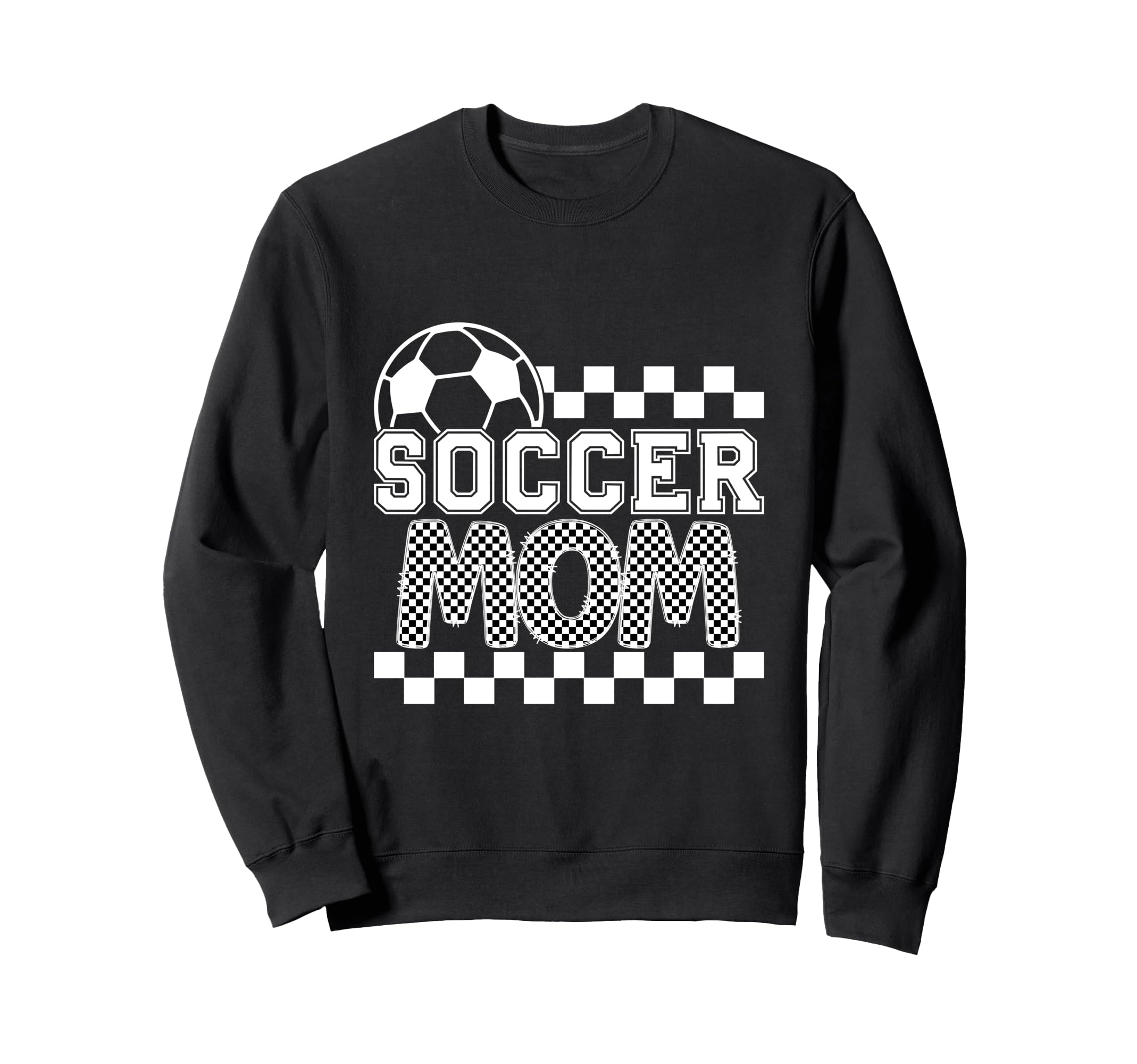 Soccer Mom Checker Checkered Sweatshirt - Novelty Apparel for Adults