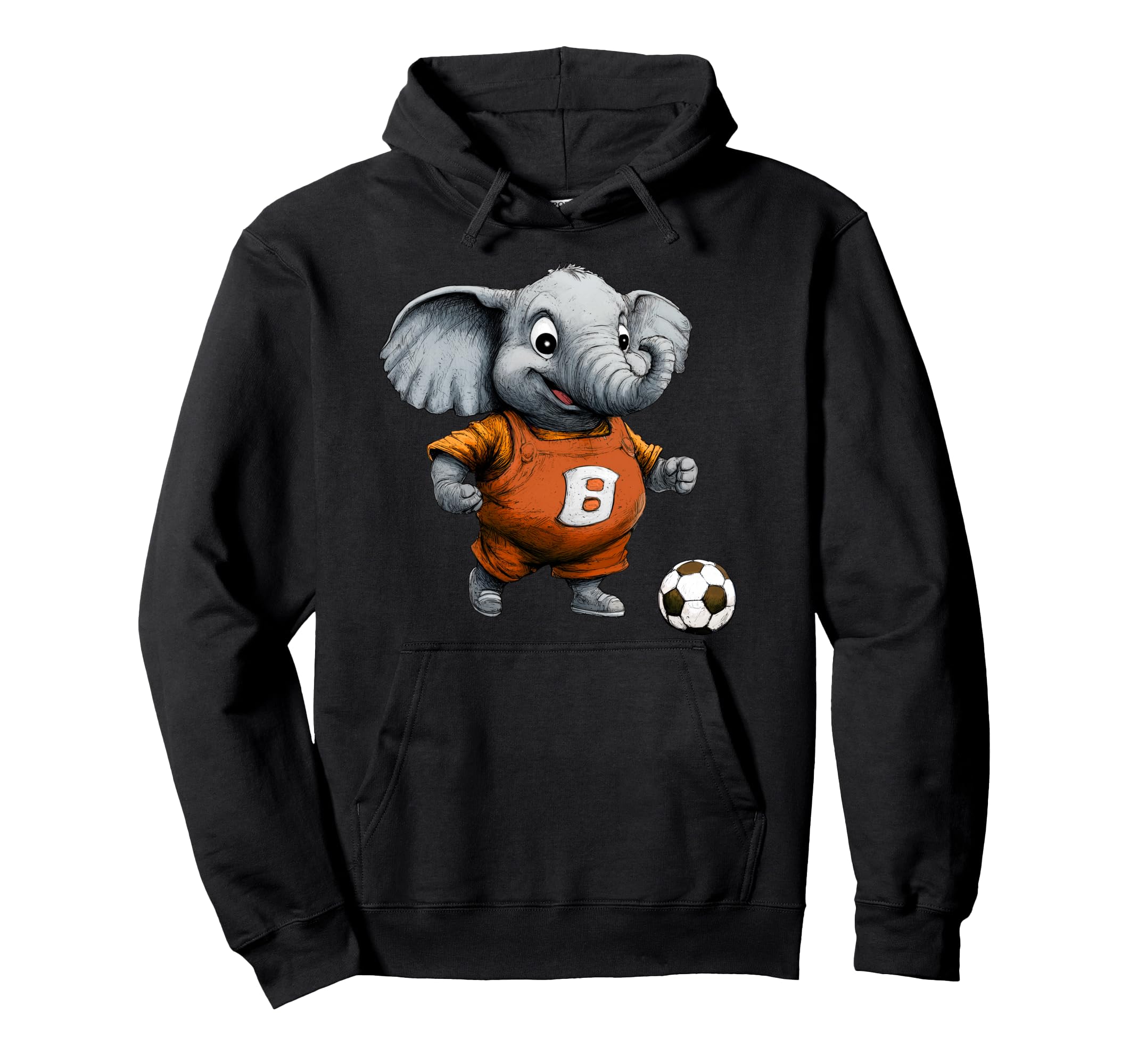 Football Elephants Hoodie - Trendy Graphic for Adults
