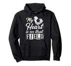 My Heart Is That Field Soccer Player Hoodie - Novelty Apparel for Adults