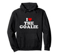 I Love Goalie Heart Hoodie - Casual Everyday Wear for Adults