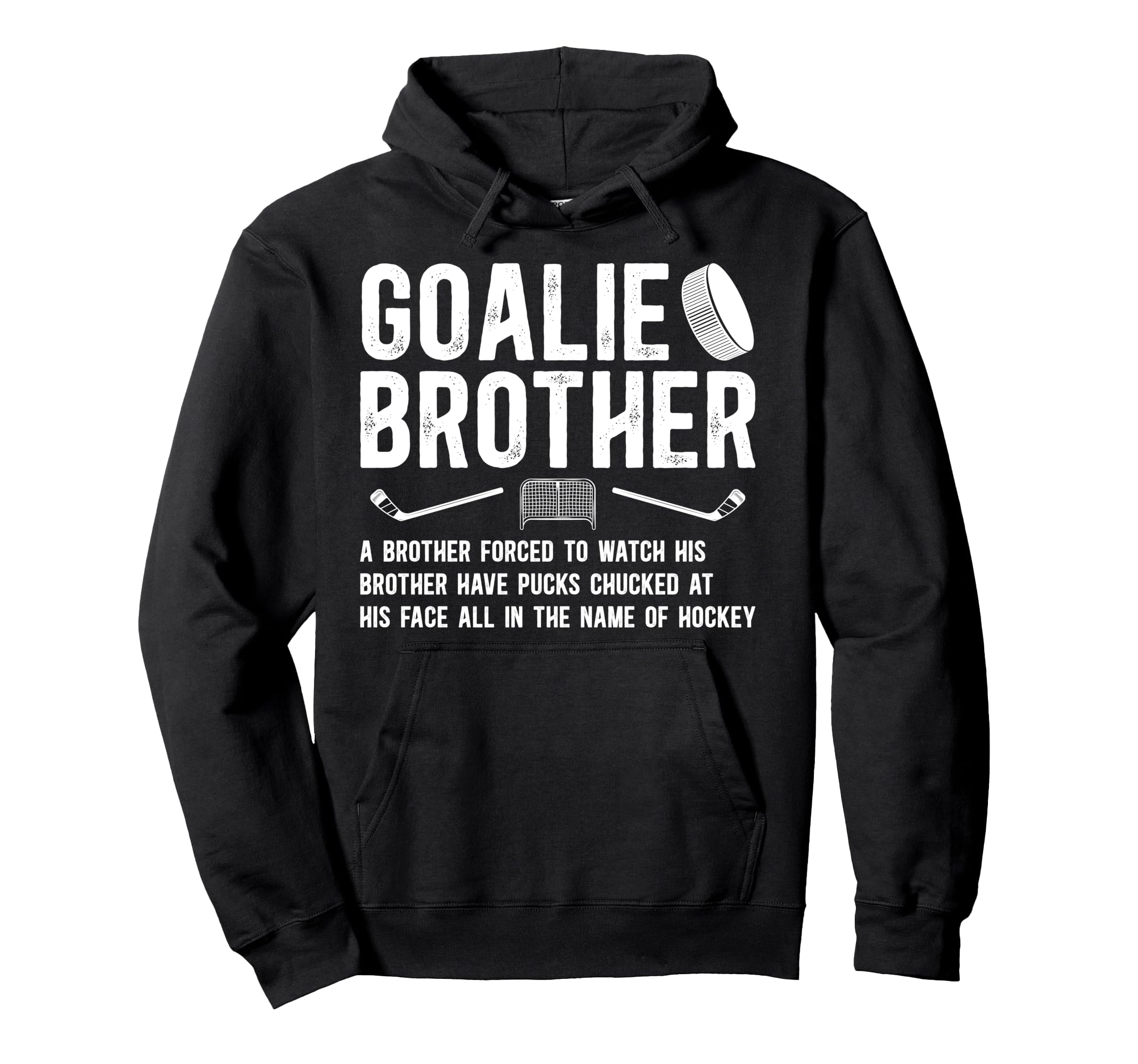 Hockey Goalie Brother Definition Hockey Hoodie - Graphic Print Men Women
