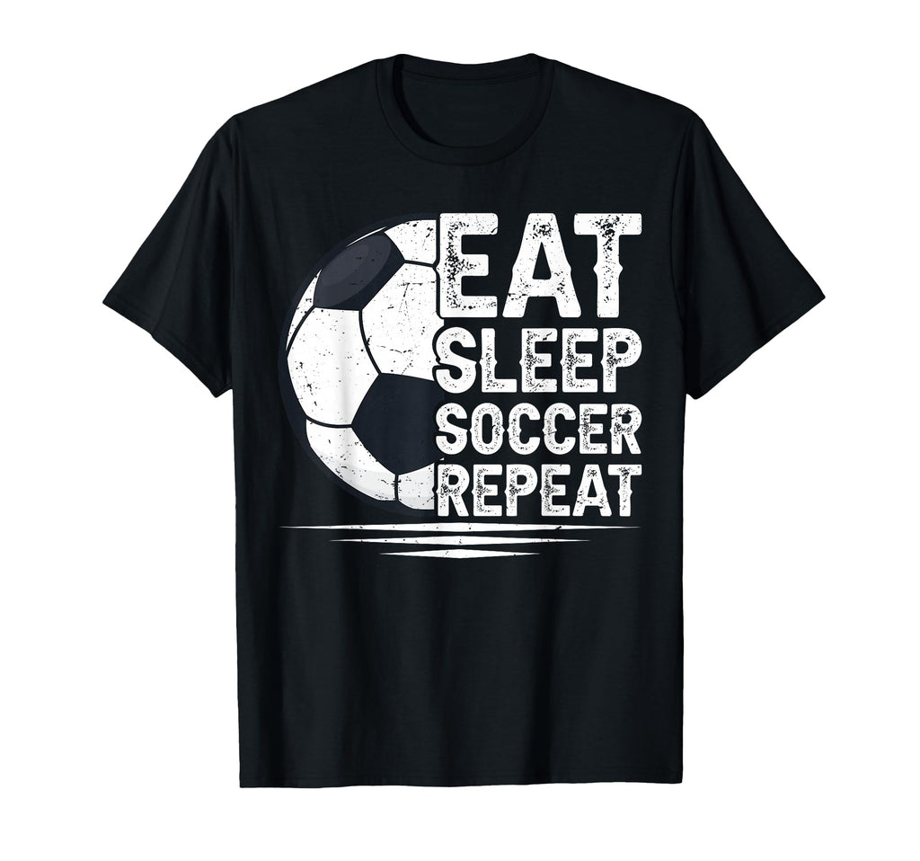 Eat Sleep Soccer Repeat Soccer Player T-Shirt - Custom Art Print Unisex