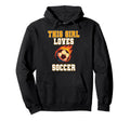 This Loves Soccer Game Day Female Soccer Hoodie - Trendy Graphic Men Women