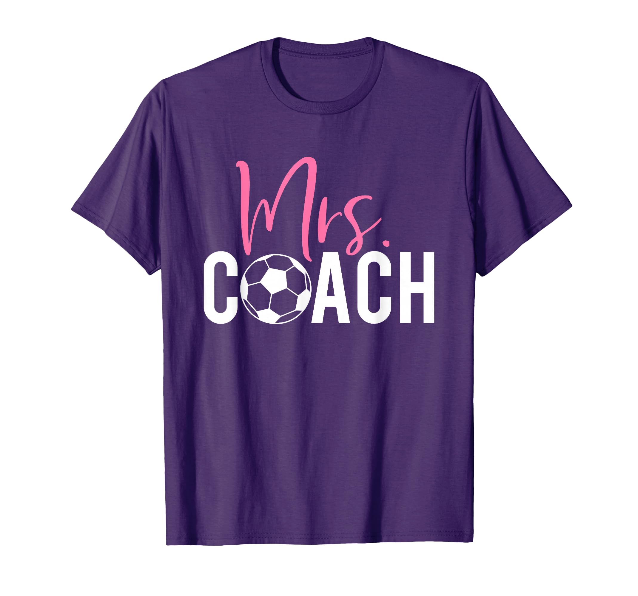 Mrs Soccer Coach Coaches Wives T-Shirt - Minimalist Print Unisex