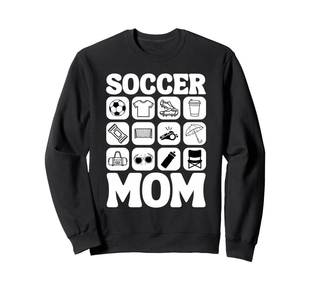 Soccer Mom Icons Soccer Sweatshirt - Unique Graphic Men Women