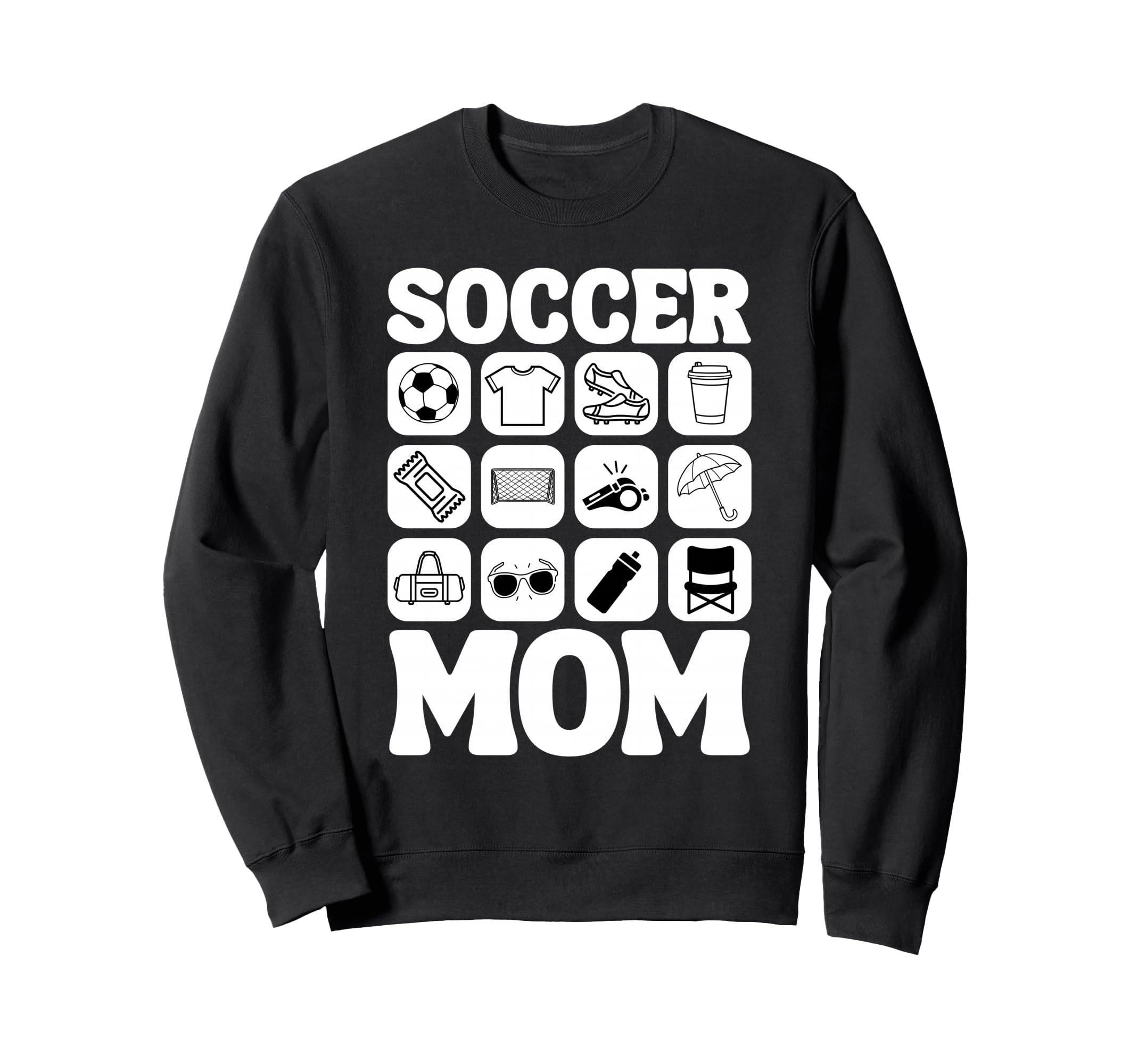 Soccer Mom Icons Soccer Sweatshirt - Unique Graphic Men Women
