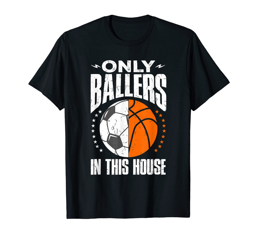 Only Ballers Ball Mom Dad Basketball T-Shirt - Novelty Apparel for Adults