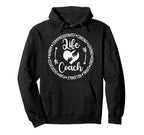 Best Life Coach Appreciation Circle Hoodie - Minimalist Print for Adults