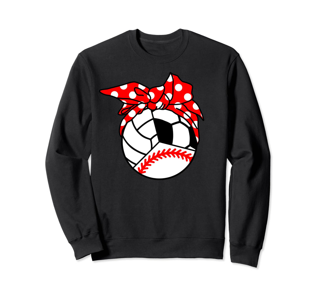Baseball Volleyball Soccer Player Sweatshirt - Trendy Graphic for Adults
