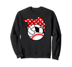 Baseball Volleyball Soccer Player Sweatshirt - Trendy Graphic for Adults