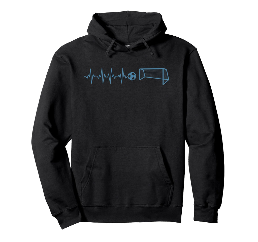 Funny Soccer Heartbeat Ecg Football Goal Hoodie - Streetwear Style Unisex