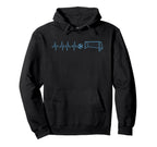 Funny Soccer Heartbeat Ecg Football Goal Hoodie - Streetwear Style Unisex