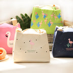 0202 Flamingo heat preservation lunch box pouch bag waterproof belt rice heat preservation bag aluminum foil thickened Lunch Bag