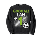 1St Birthday Soccer Theme 1Year Sweatshirt - Fun Novelty Design Men Women