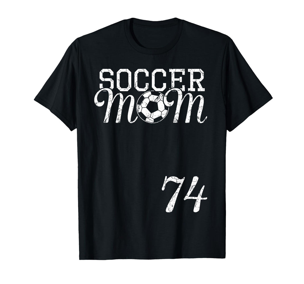 Soccer Mom Jersey Number 74 Favorite T-Shirt - Graphic Print for Adults