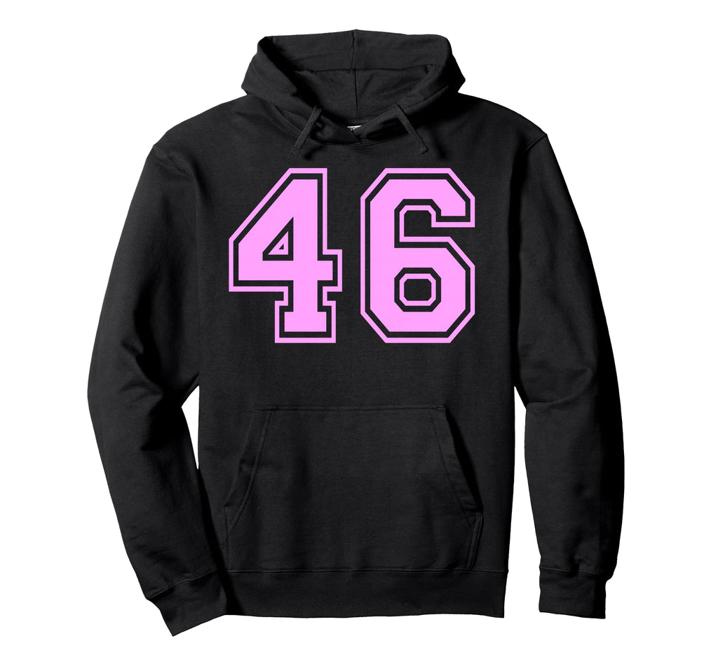 46 Number Forty Six Sports Varsity Hoodie - Minimalist Print Unisex