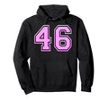 46 Number Forty Six Sports Varsity Hoodie - Minimalist Print Unisex