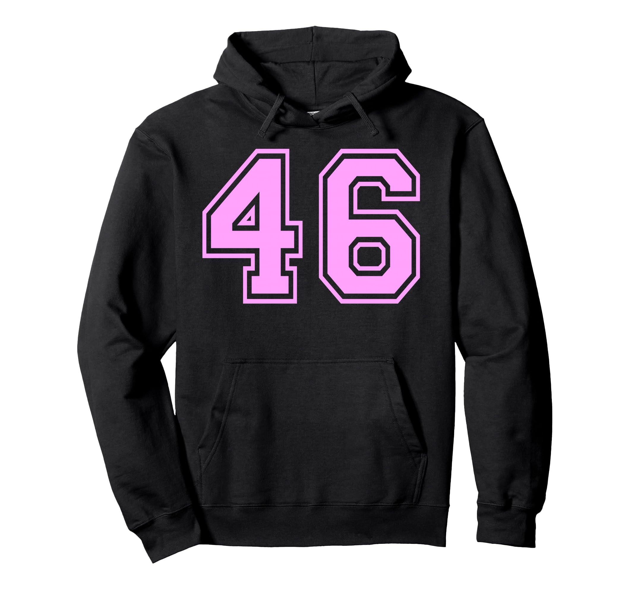 46 Number Forty Six Sports Varsity Hoodie - Minimalist Print Unisex