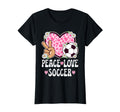 Peace Love Soccer Lover Cow Soccer T-Shirt - Custom Art Print Unisex