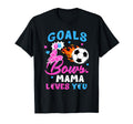 Gender Reveal Goals Or Bows Mama T-Shirt - Minimalist Print for Adults