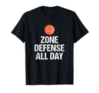 Funny Basketball Coach Gift Zone T-Shirt - Casual Everyday Wear for Adults