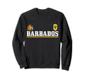 Barbados Heart Pride Soccer Sweatshirt - Minimalist Print for Adults