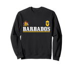 Barbados Heart Pride Soccer Sweatshirt - Minimalist Print for Adults