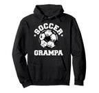 Soccer Grampa Soccer Ball Distressed Hoodie - Casual Everyday Wear Unisex