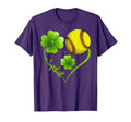 Funny Softball Lover Shamrock Clover T-Shirt - Minimalist Print Unisex