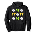 Soccer Balls Bows Womens Soccer Player Hoodie - Graphic Print Men Women