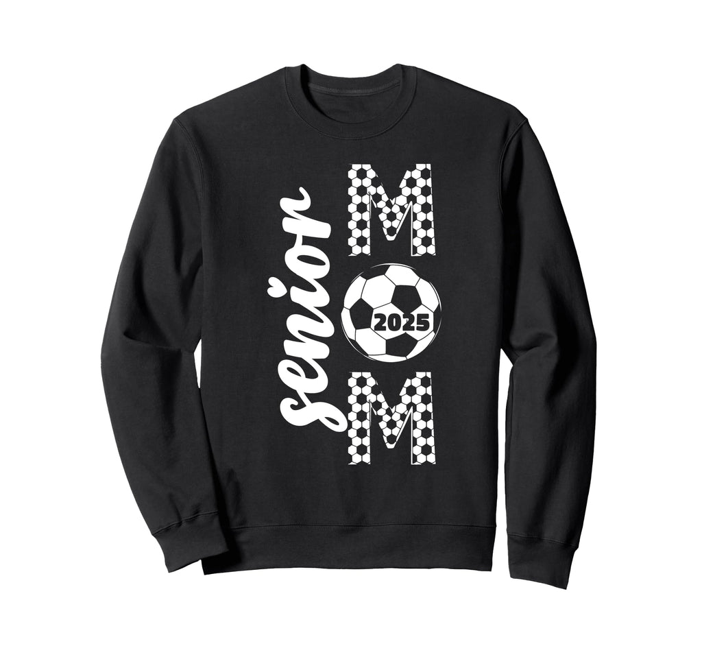 Proud Senior Mom 2025 Soccer Sweatshirt - Minimalist Print for Adults