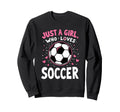 Soccer Daughter Just Who Loves Sweatshirt - Aesthetic Graphic Unisex