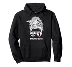 Mom Both Messy Bun Cheerleader Soccer Hoodie - Graphic Print Men Women