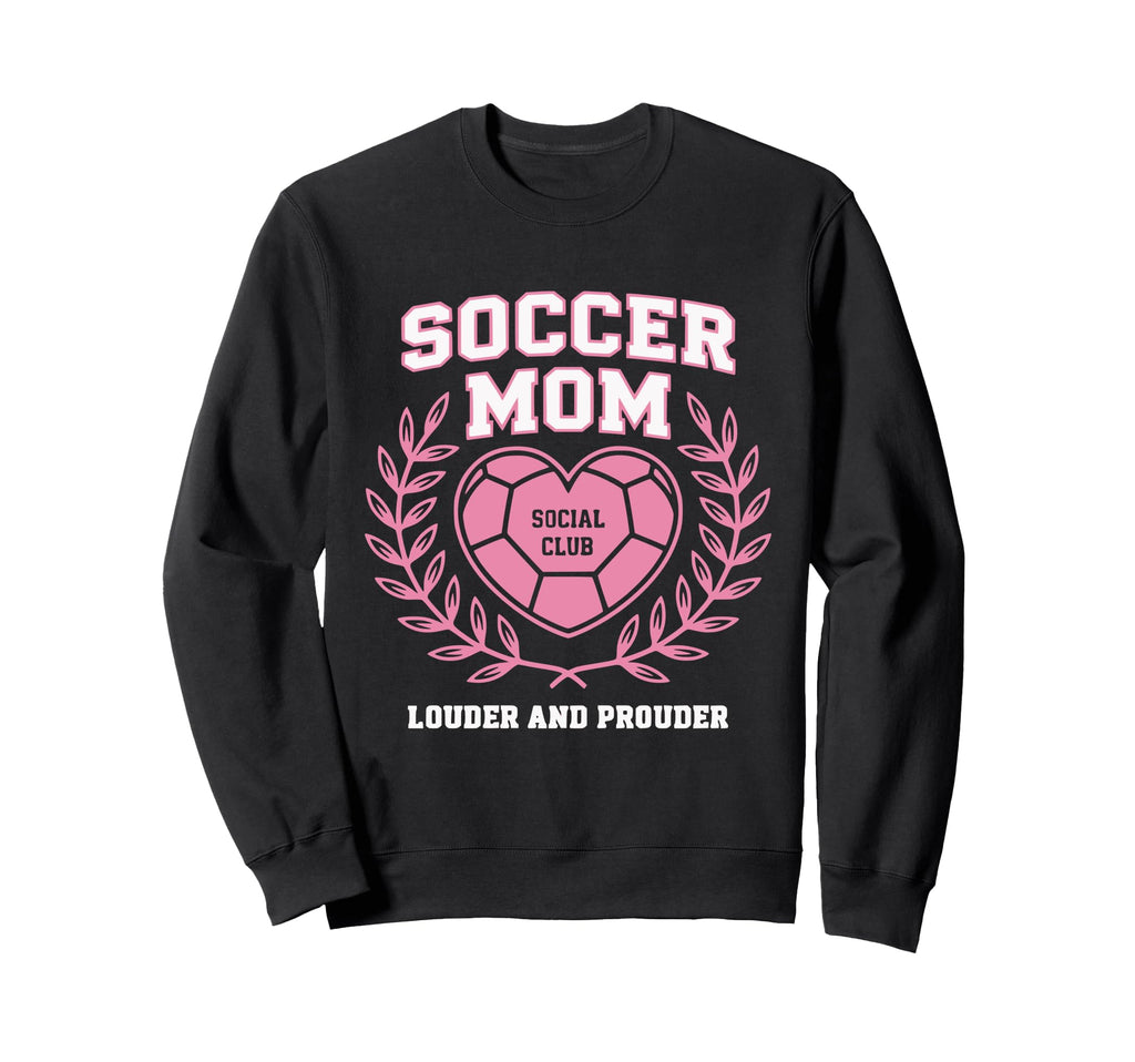 Soccer Mom Social Club Heart Sweatshirt - Streetwear Style for Adults