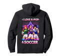 I Love K Pop And Soccer Hoodie - Aesthetic Graphic Unisex