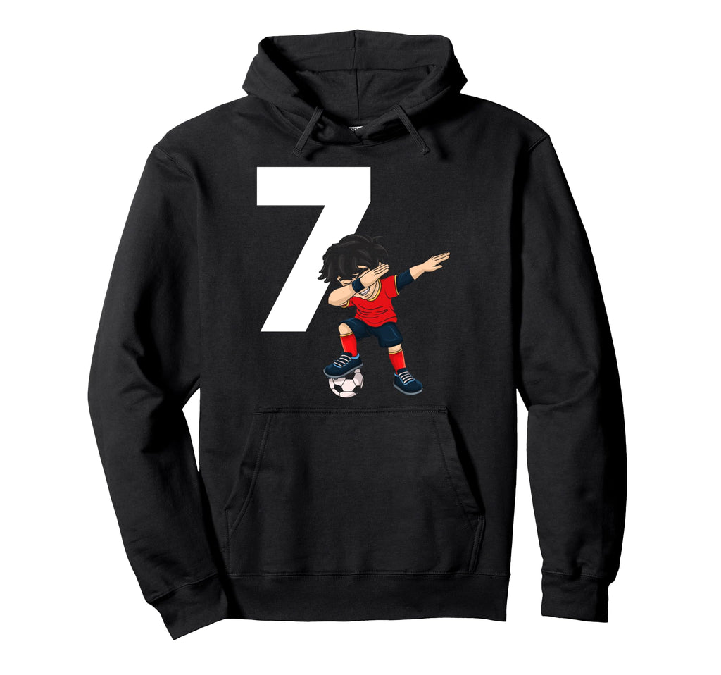 7 Soccer Birthday Gift Soccer Fan Hoodie - Fun Novelty Design Men Women